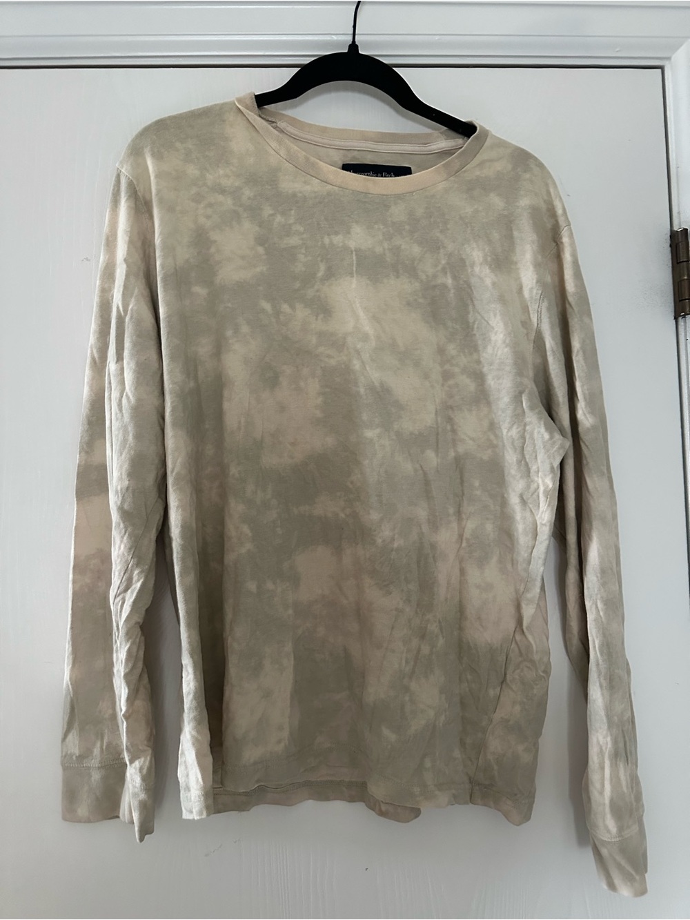 Abercrombie & Fitch Neutral Tie-Dye Long Sleeve Shirt - Beige & Olive